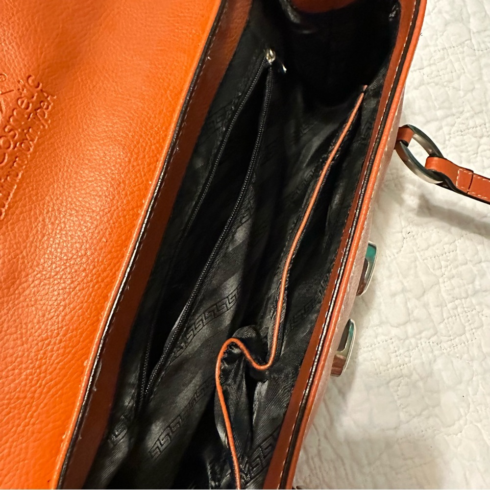Botox Cosmetic Satchel Type Bag Orange / Brown Color Great Preowned Condition - Picture 7 of 15